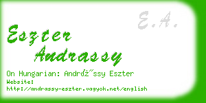 eszter andrassy business card